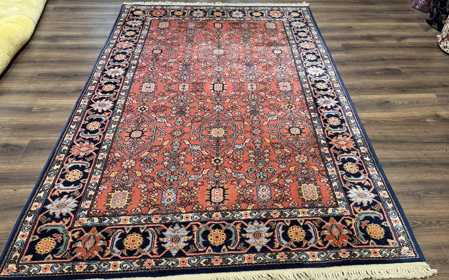 Karastan Serapi Rug Vintage Wool 6x9 Original 700 Series Red And Blue Rare