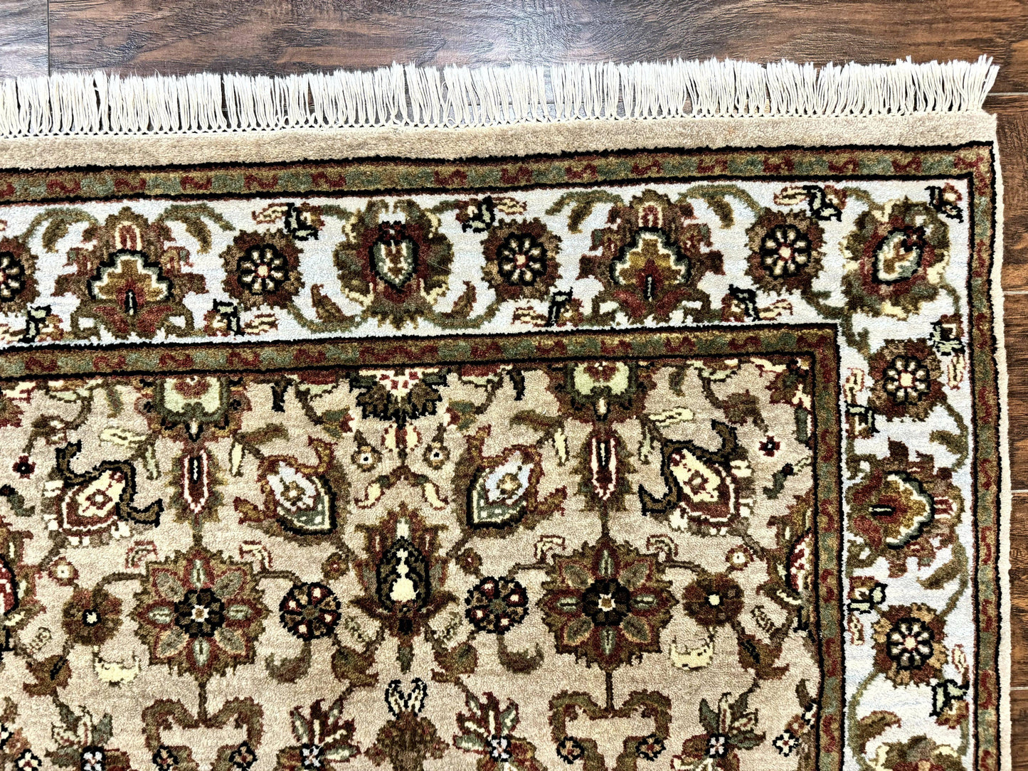 Persian Rug 4x6 Handmade Wool Floral Allover Vintage Oriental Carpet