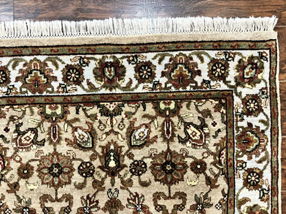 Persian Rug 4x6 Handmade Wool Floral Allover Vintage Oriental Carpet