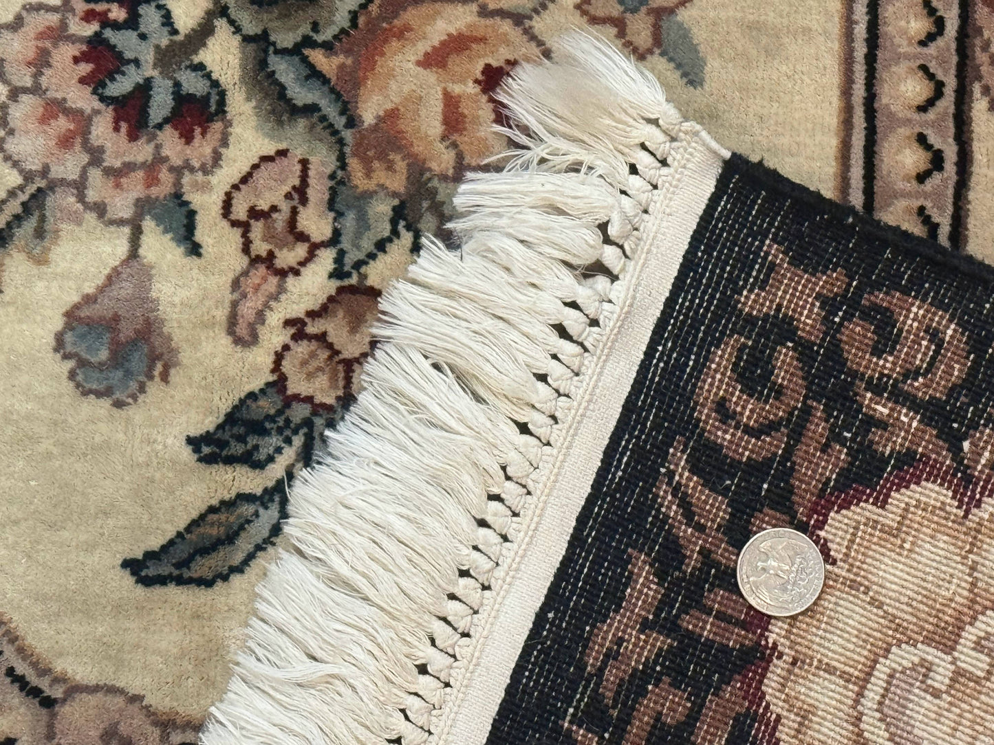 Aubusson Rug 6x9 European Design Hand Knotted Wool Fine 170 KPSI Elegant Carpet