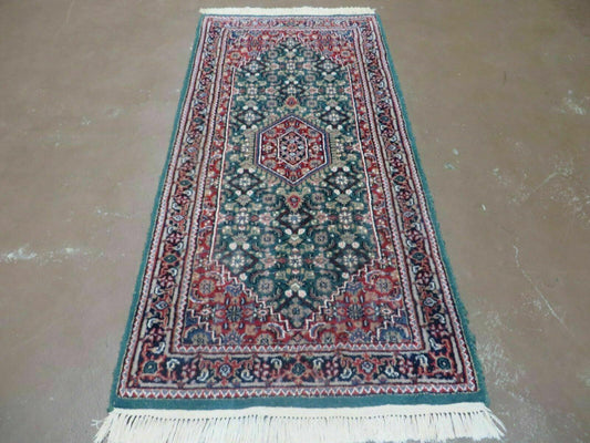 Vintage Jaipur Wool Rug Handmade Indian Traditional Oriental Area Rug 4 Ft 11 In By 6 Ft 7 In
