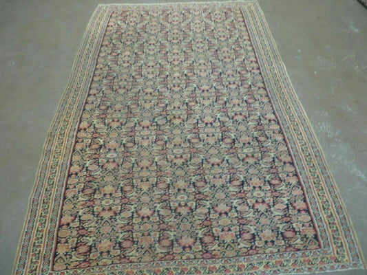 Antique Turkish Kilim Rug Soumak Flat Weave Two Sided Tribal Wool 50x78 Inches