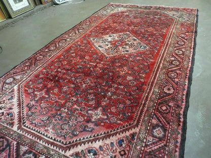Antique Handmade Wool Rug India Floral Oriental Vegetable Dye 5 Ft 6 In By 10 Ft 4 In