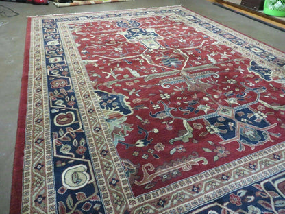Couristan European Wool Rug Belgium 8 By 11 Foot 7 Inch Vintage Power Loomed Forbes Collection