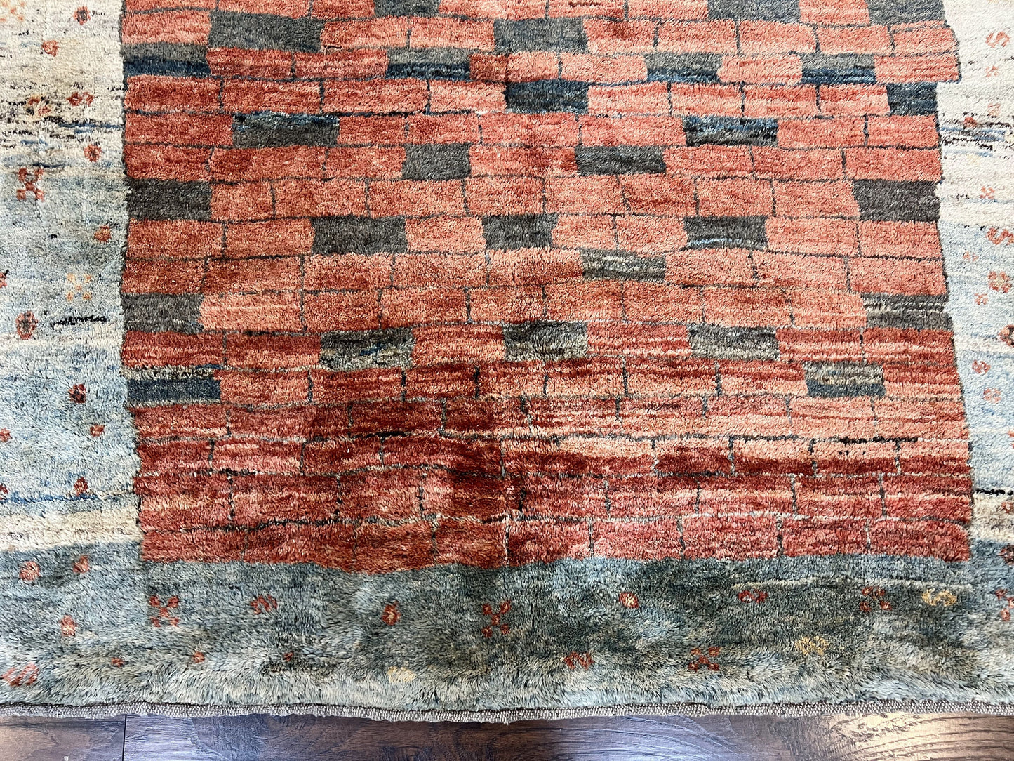 Persian Gabbeh Rug 6x8 ft, Wool Handmade Tribal Rug