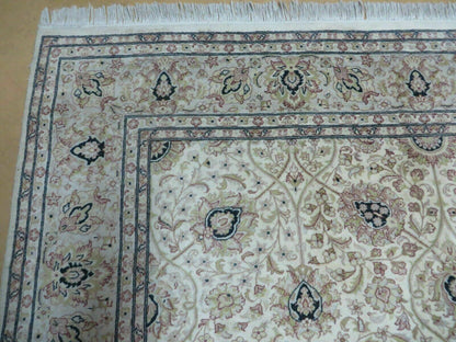 Handmade Wool Rug From Pakistan Oriental Floral 6x9 Vintage Carpet