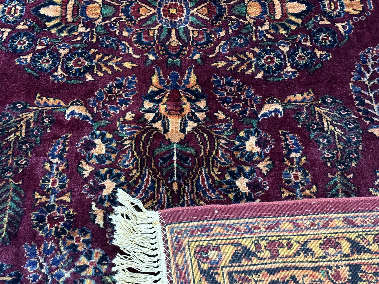 Karastan Rug Antique Wool Pile Sarouk Lanamar 8.6x12 Vintage Discontinued