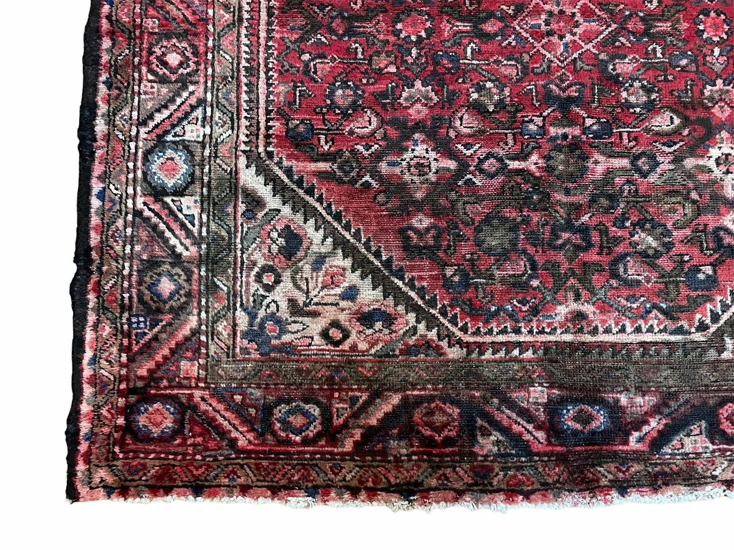 5.5 X 10 Antique Handmade Wool Tribal Gallery Rug All Over Red Runner Corridor