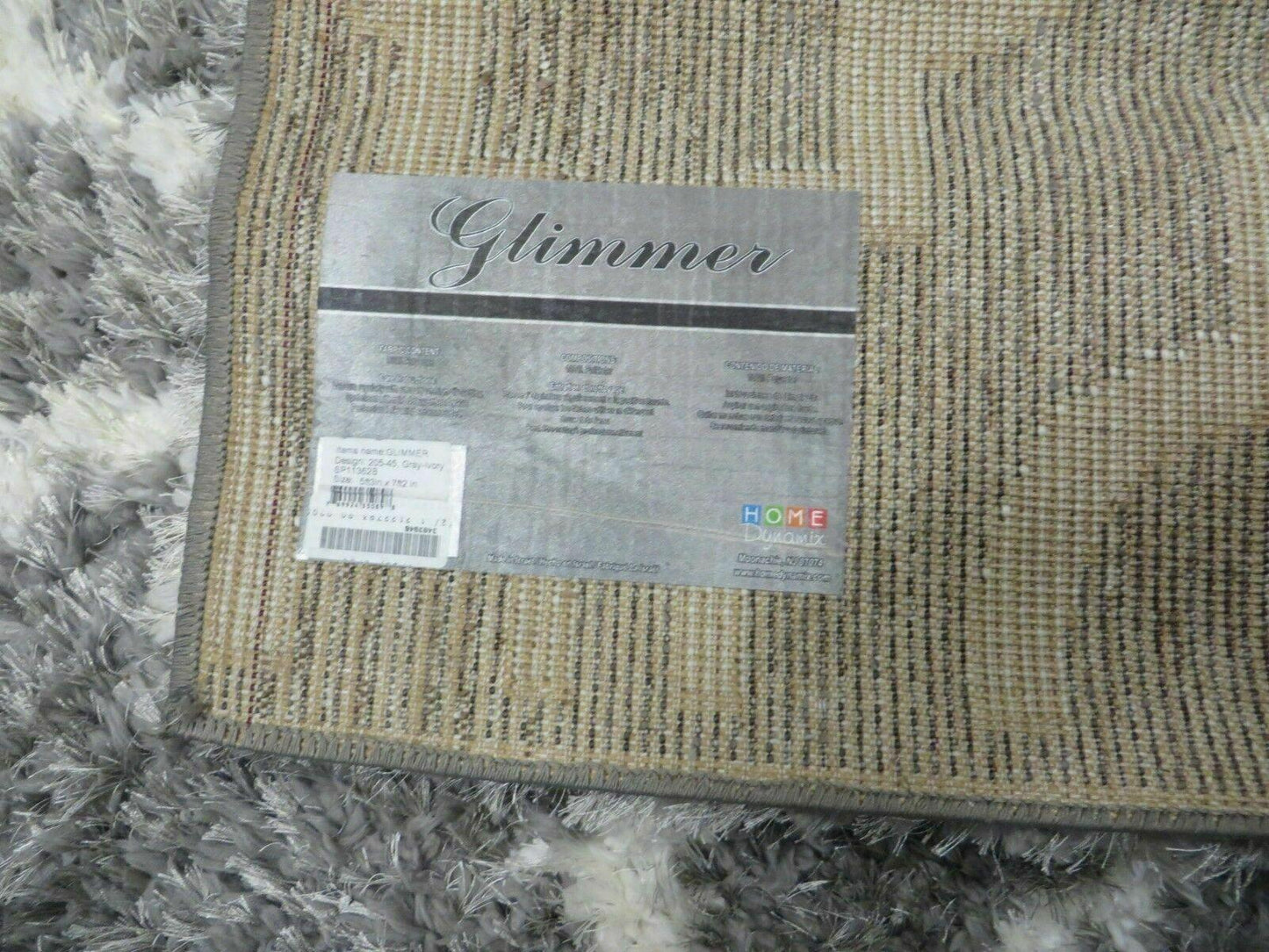 Israel Made Glimmer Shag Rug 5X7 Acrylic Boho Contemporary Home Decor