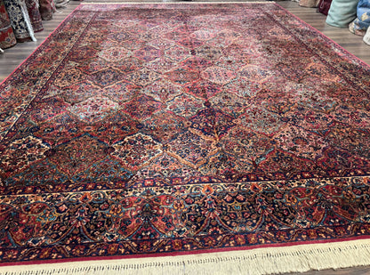 12x16 Karastan Multicolor Panel Kirman Rug #717, Rare Palace Size Wool Original 700 Series