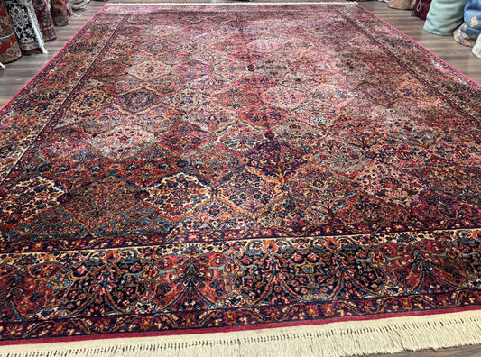 12x16 Karastan Multicolor Panel Kirman Rug #717, Rare Palace Size Wool Original 700 Series