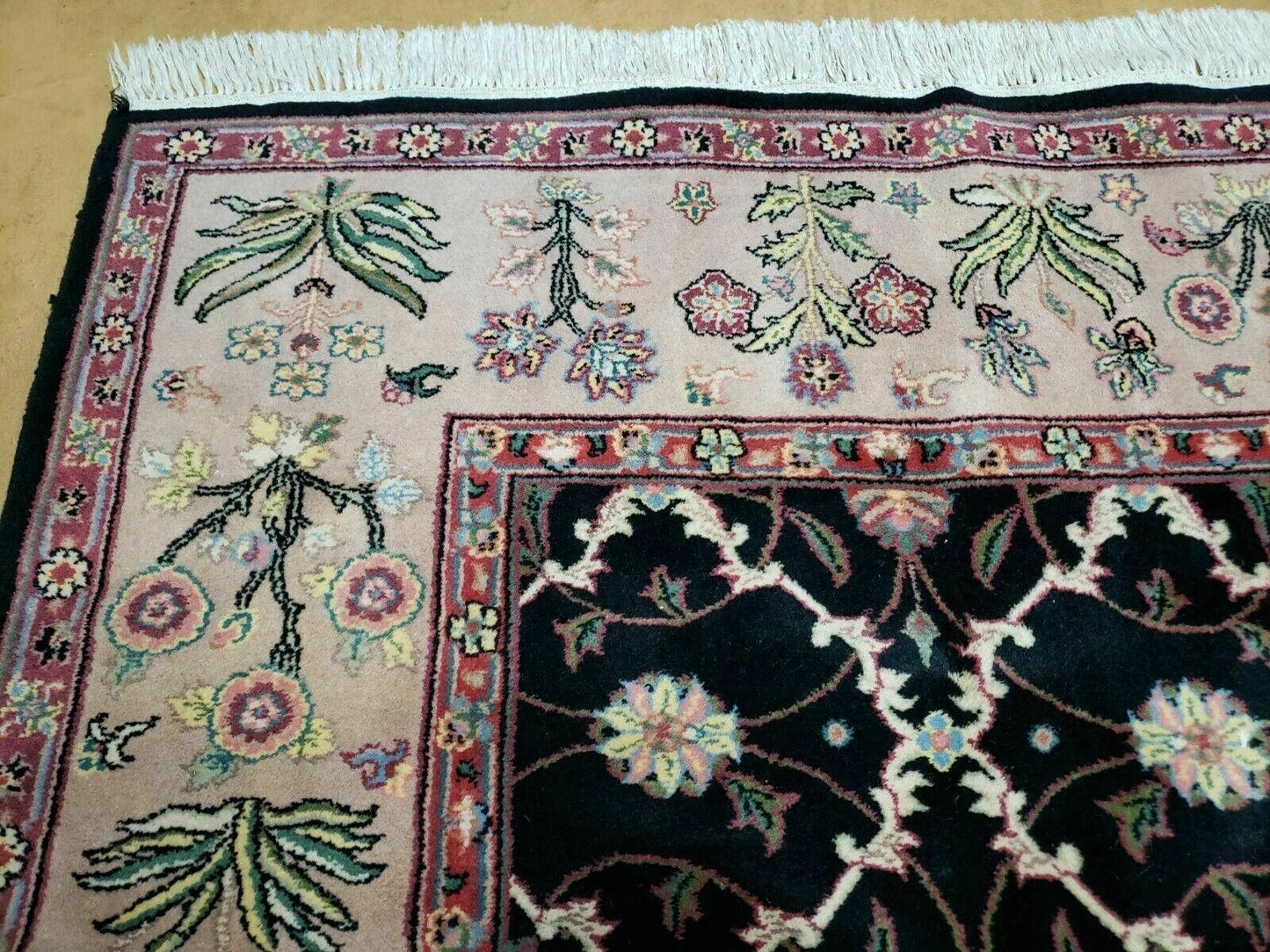 Handmade Wool Rug 6x9 Floral Oriental Hand Knotted Made In India