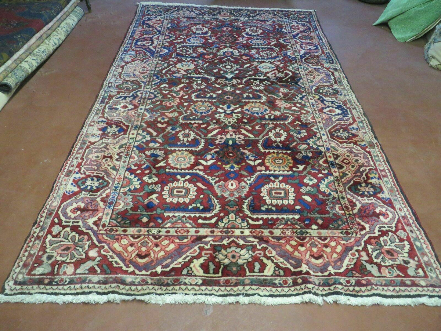 Antique Turkish Wool Rug 5x9 Handmade Veg Dyes 1940s Excellent Condition