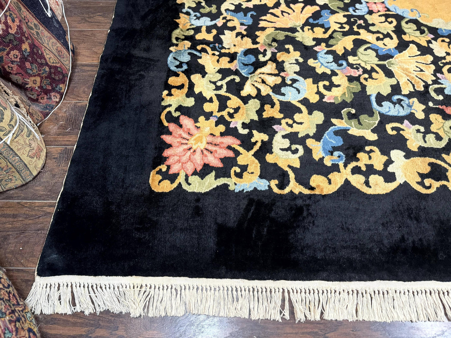 Peking Rug Antique Chinese Hand Knotted Wool Palace Size Oriental Carpet