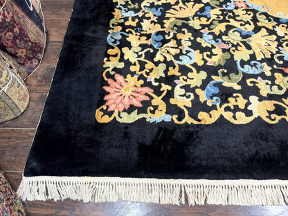 Peking Rug Antique Chinese Hand Knotted Wool Palace Size Oriental Carpet