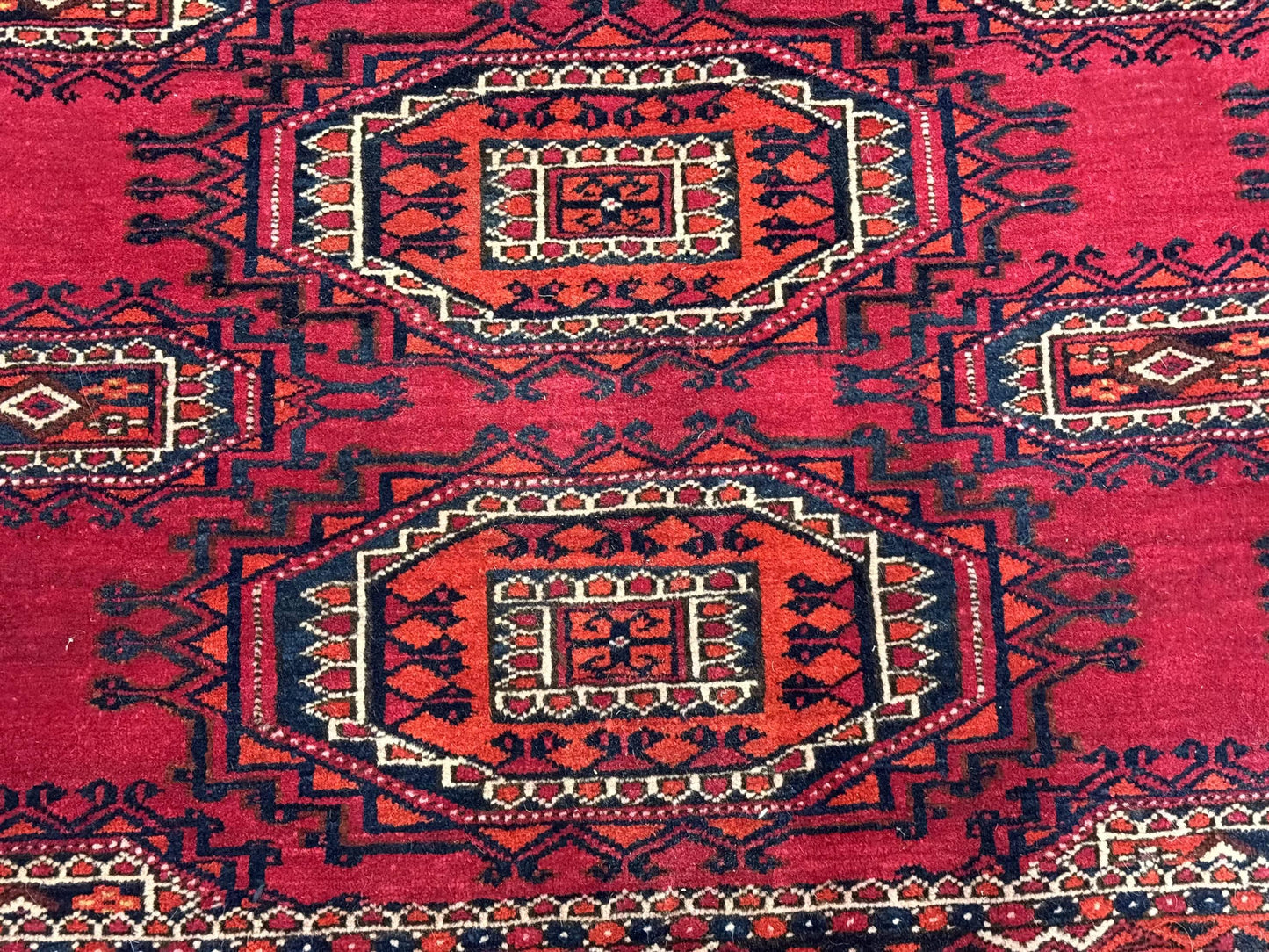 Antique Turkoman Salor Rug, Turkoman Textile, Fine 400 KPSI, Red, Persian Tribal Rug