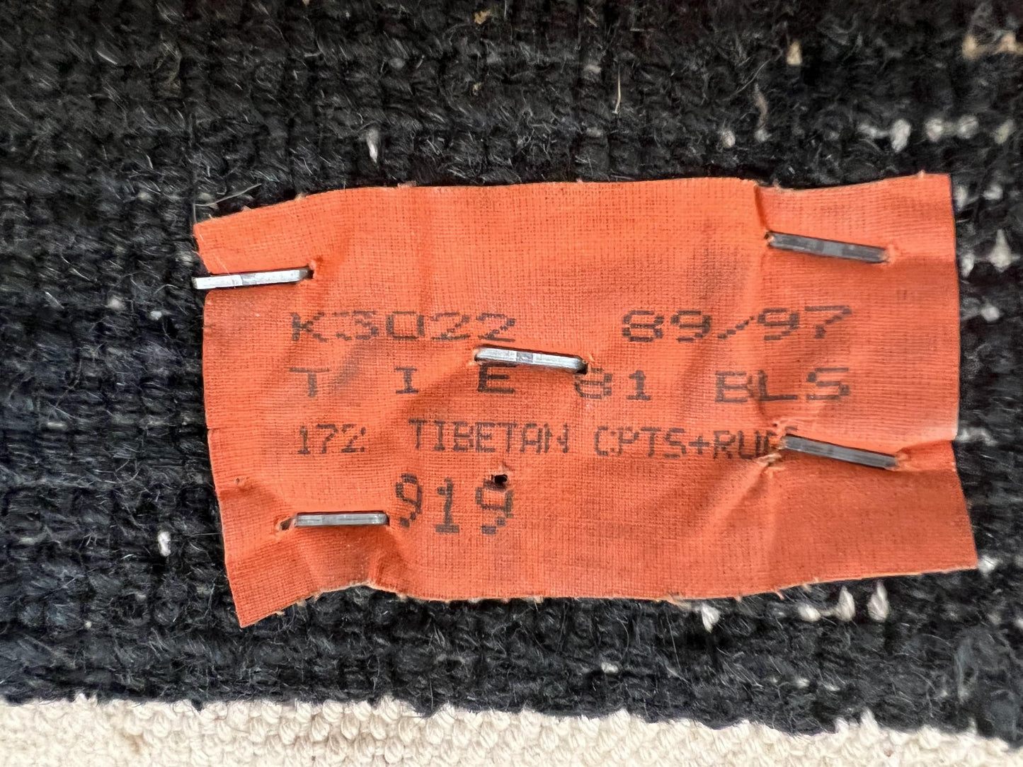 Hand Knotted Tibetan Rug 9x12 Black And Tan Contemporary Nepalese Area Rug