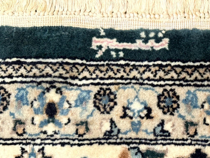 Pak Persian Rug 9x12 Dark Green Floral Allover Hand Knotted Wool