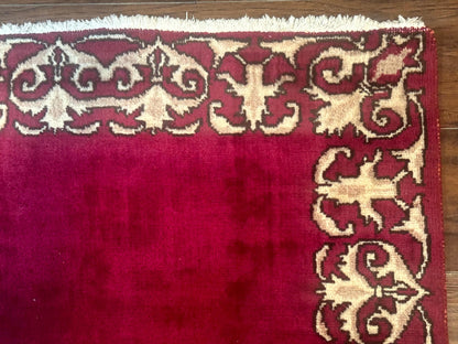 Red Persian Kerman Runner Rug 3x16