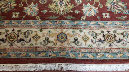 Indo Mahal Rug 8x12 Floral Allover Wool Vintage Handmade Carpet