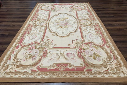 Aubusson Rug 6x9 Hand Knotted Wool Vintage Area Rug For Living Room
