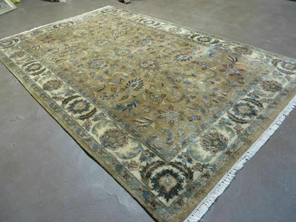 Jaipur Vintage Wool Rug Handcrafted Indian Floral