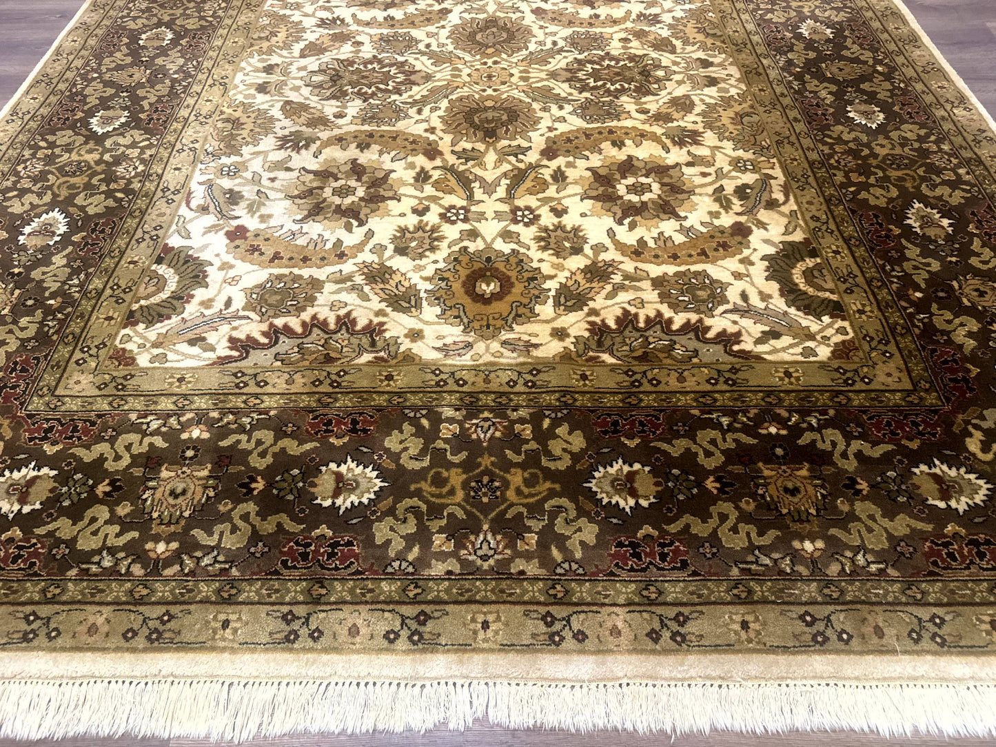 Indo Persian Mahal Rug 8x10 Floral Traditional Wool Oriental Carpet