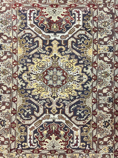 Antique Caucasian Rug Kuba Seychour Handmade Wool Oriental Carpet Azerbaijan