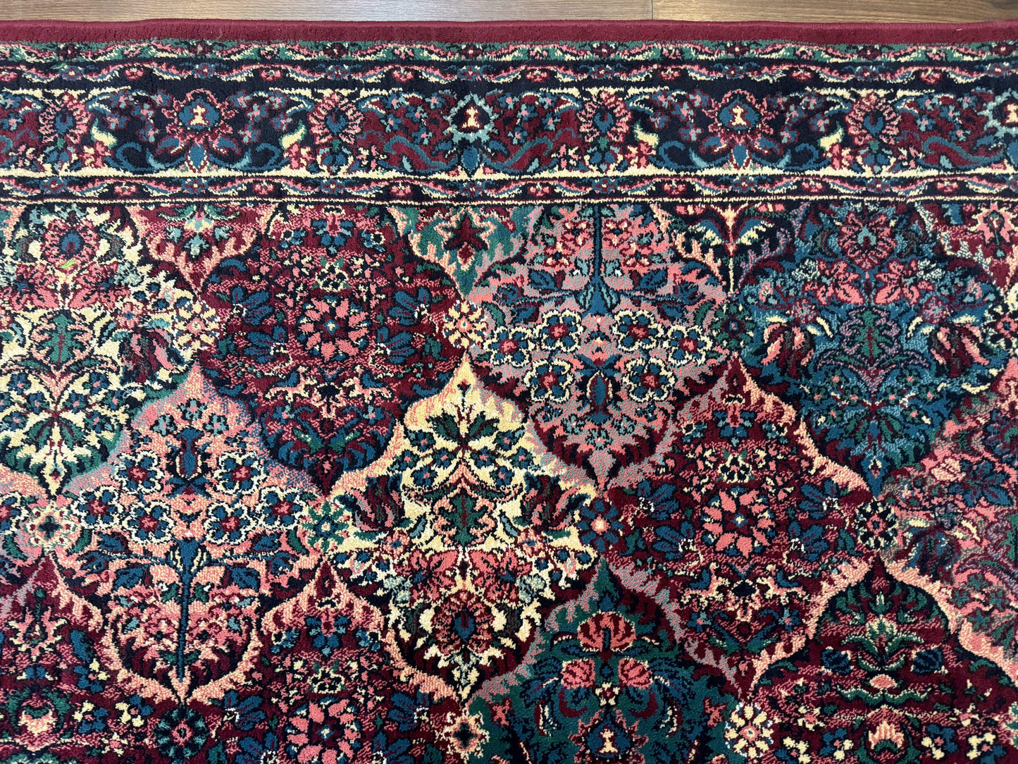 Multicolor Panel Kirman Rug 8x11