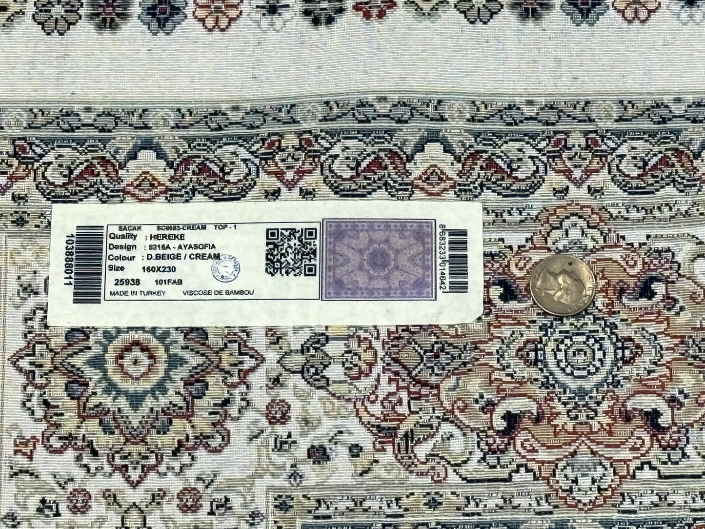 Turkish Silk Rug 5 By 7.6 Feet Dome Design Bamboo Silk Contemporary Area Rug