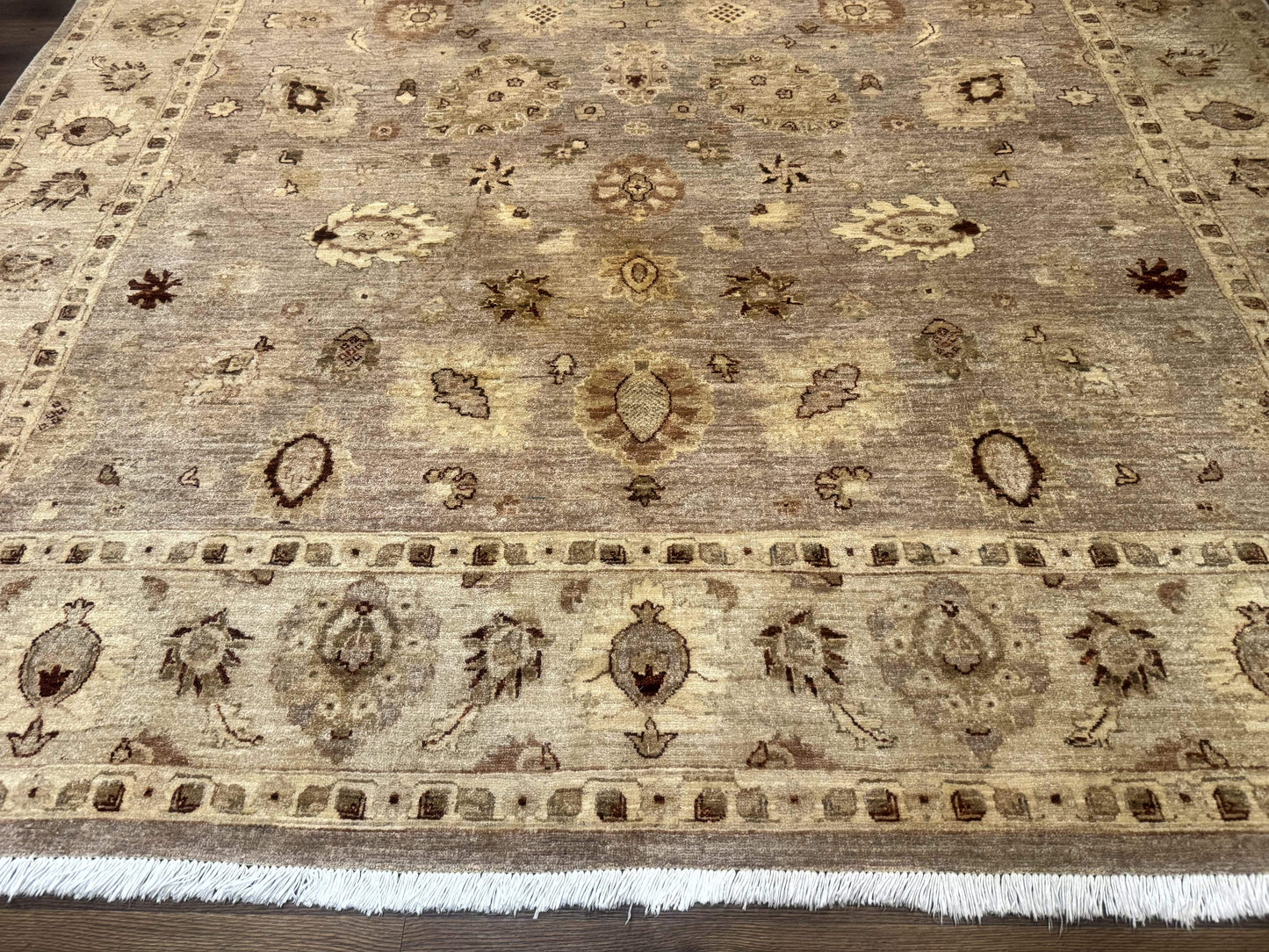 Pakistani Peshawar Rug 8x11, Indo Persian Mahal Carpet, Traditional Wool Oriental Rug