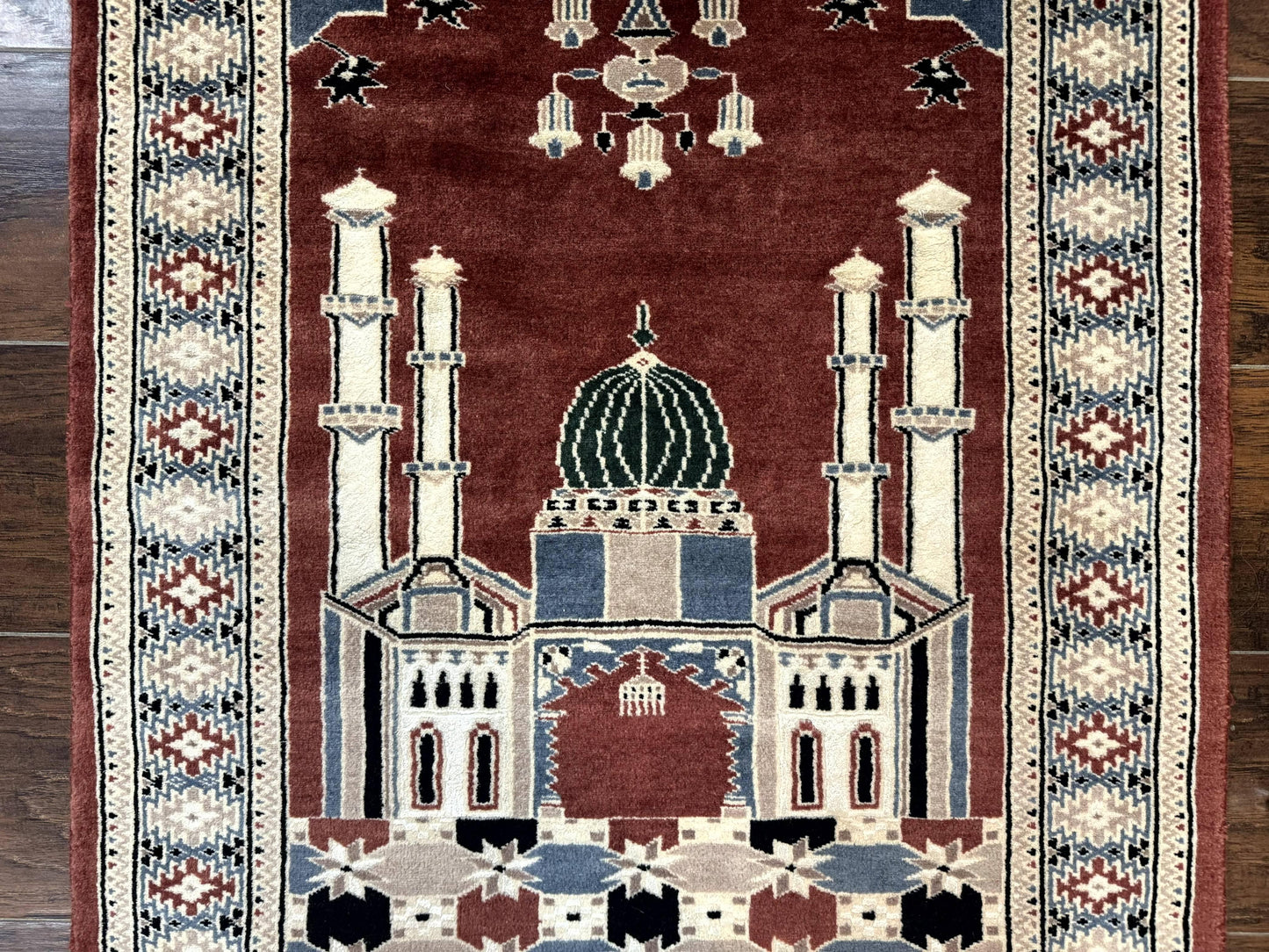 Small Pakistani Bokhara Prayer Rug 2.7 x 4