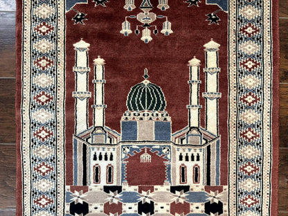 Small Pakistani Bokhara Prayer Rug 2.7 x 4