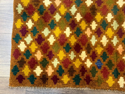 Balouch Rug 3x4 Afghan Handwoven Wool Vintage Multicolor Collection