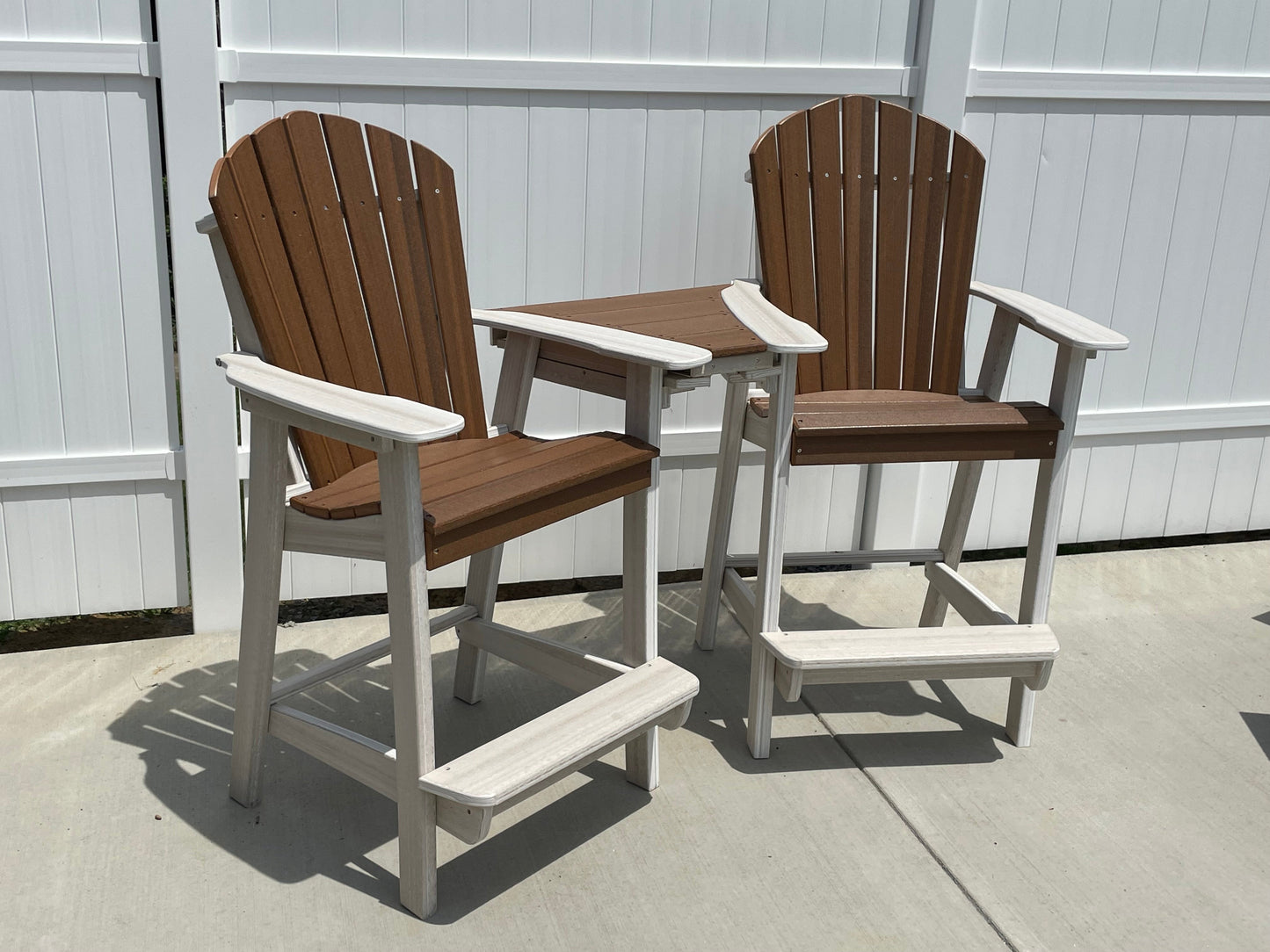 HDPE Outdoor Conversation Set Two Chairs With Interlocking Table