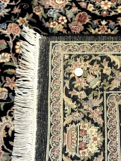 Sino Persian Rug 4x6, Very Fine 260 KPSI, Floral Medallion, Hand Knotted Wool Carpet