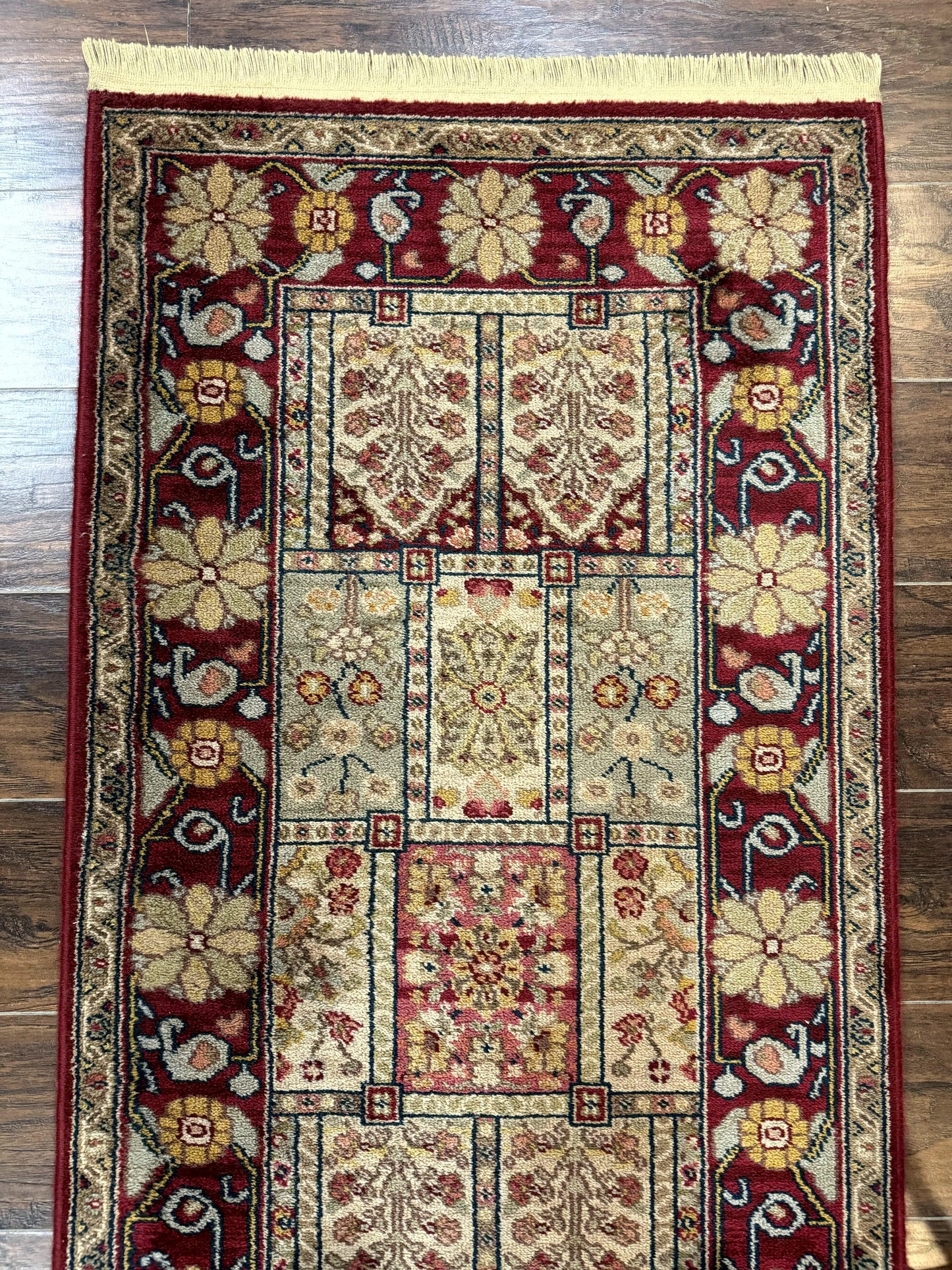 Karastan Runner Rug 2.6 x 8.6, Antique Legends Bakhtiari 2200, Vintage Wool Karastan Runner Rug, Panel Design