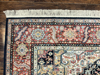 Karastan Navy Heriz #700/701 Rug, 8.8 x 10.6 Karastan Carpet, Wool Pile, Discontinued Vintage Karastan Rug, Original 700 Series, Geometric