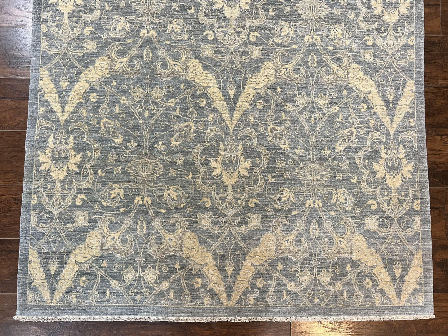 Handmade Pakistani Wool Rug 5x6.6 Floral Pattern Spanish Style Vintage Charm