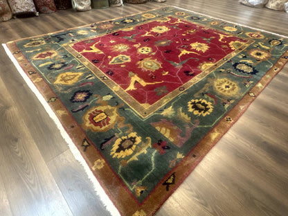 Tufenkian Tibetan Rug 8x10 Hand Knotted Wool Pile Room Sized Carpet