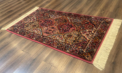 Karastan Rug 3x5 Multicolor Panel Kirman #717, Original 700 Series, Wool Pile, Discontinued