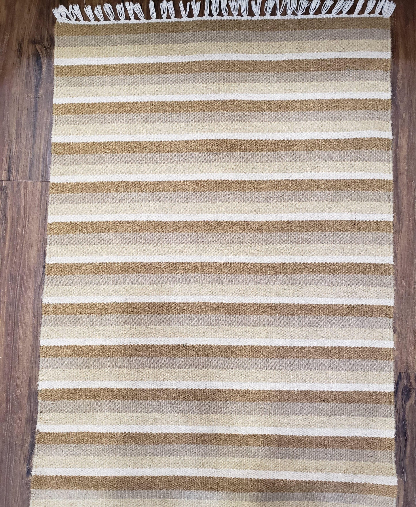 Striped Runner Rug, Flatweave Runner Rug, Hallway Runner, 15 ft Carpet Runner for Hall, Earth Tone Colors, Handmade Hand Woven Farmhouse Rug