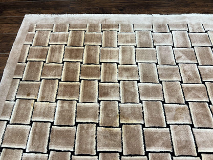 Tibetan Rug 9x12 Handmade Wool Modern Design Area Rug Accent