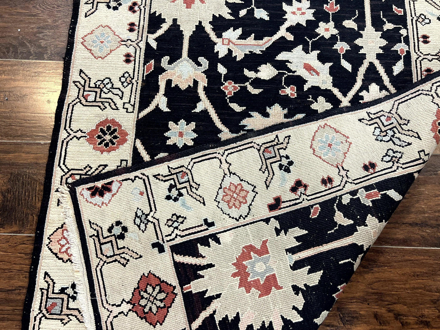 Turkish Kilim Rug 3x5 Handmade Vintage Wool Carpet Black Area Rug