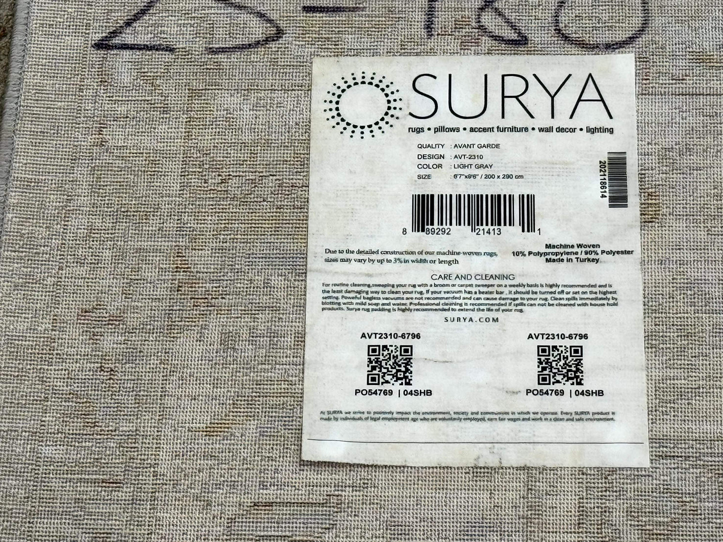 Modern Turkish Oushak Rug 7x9, Netural Colors