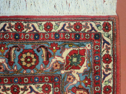 Navy Blue Antique Persian Rug 7x11, Veramin Mina Khani Repeated Allover Pattern, Vintage Authentic Hand Knotted Handmade Wool Room Sized Carpet