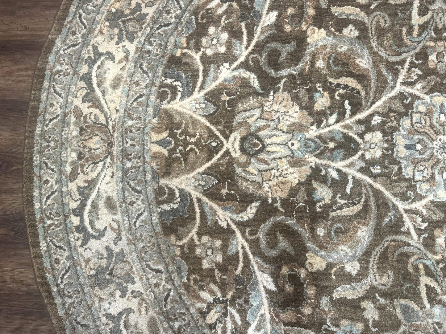 Round Karastan Rug 8x8 ft, Euphoria New Bridge Karastan Rug, Indo Mahal Design