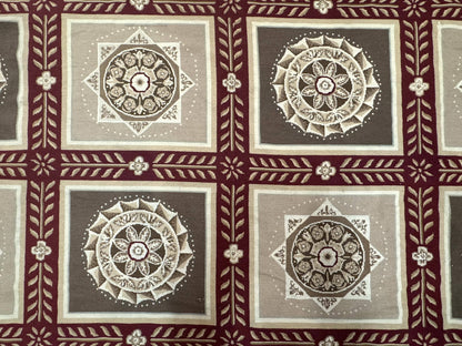 Needlepoint Rug 9x12, Panel Design, Burgundy Taupe, Elegant