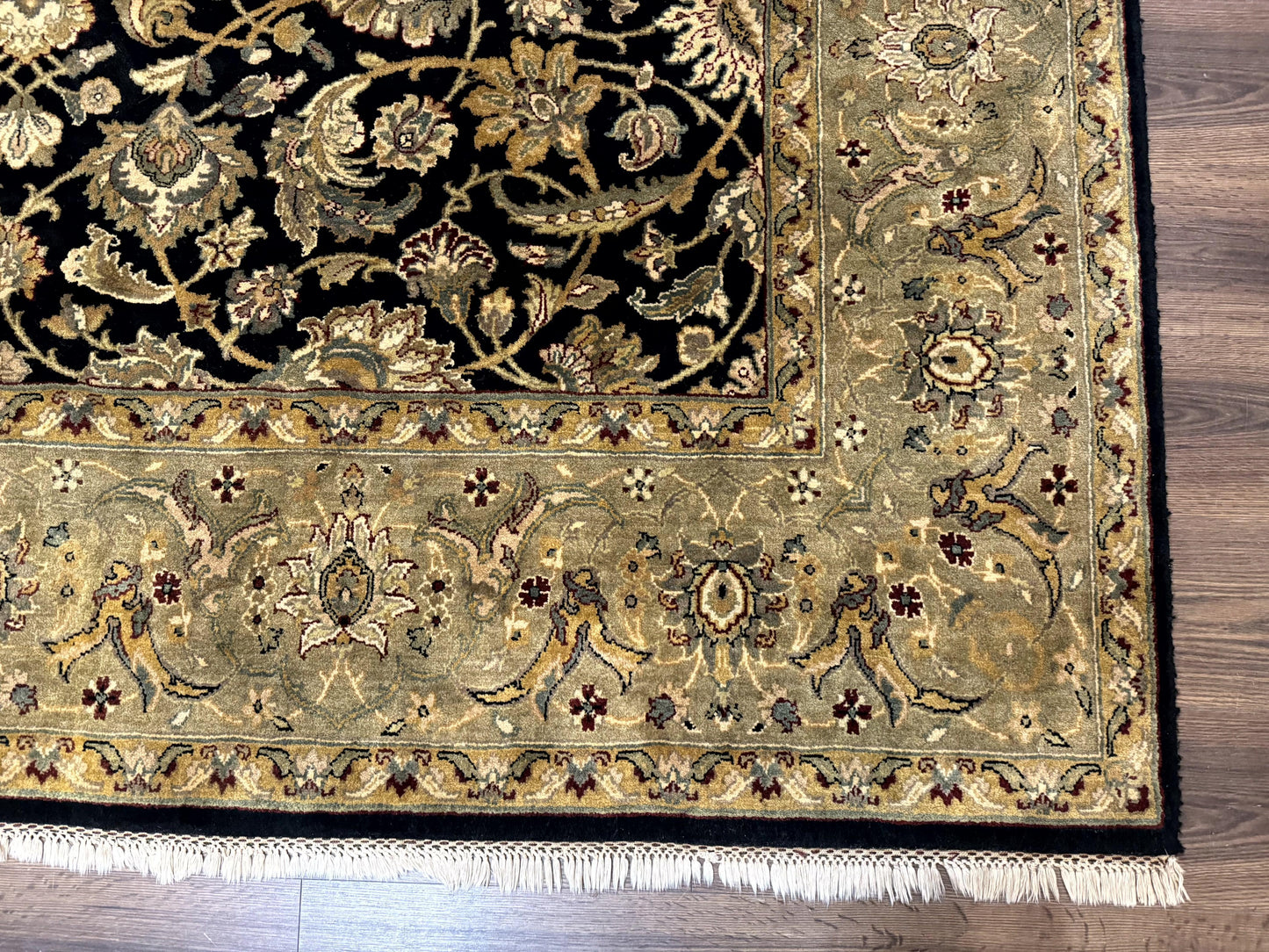 Indo Persian Rug 8x10 Handmade Wool Traditional Floral Allover Vintage