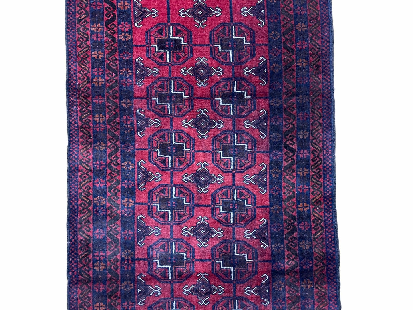 Vintage Handmade Balouchi Rug 3x5 Afghan Tribal Wool Red Beige